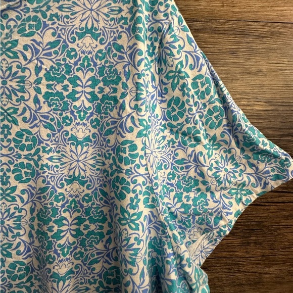 Faded Glory Blue Boxy Blouse Relaxed Fit - Picture 3 of 7